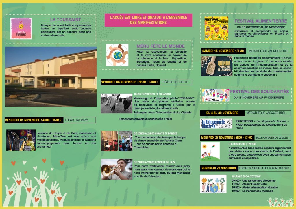 Mois Festivités Citoyennes, Méru, Cap Sud Emergences, Solidarité, Programme 2019, Cap Sud Emergences